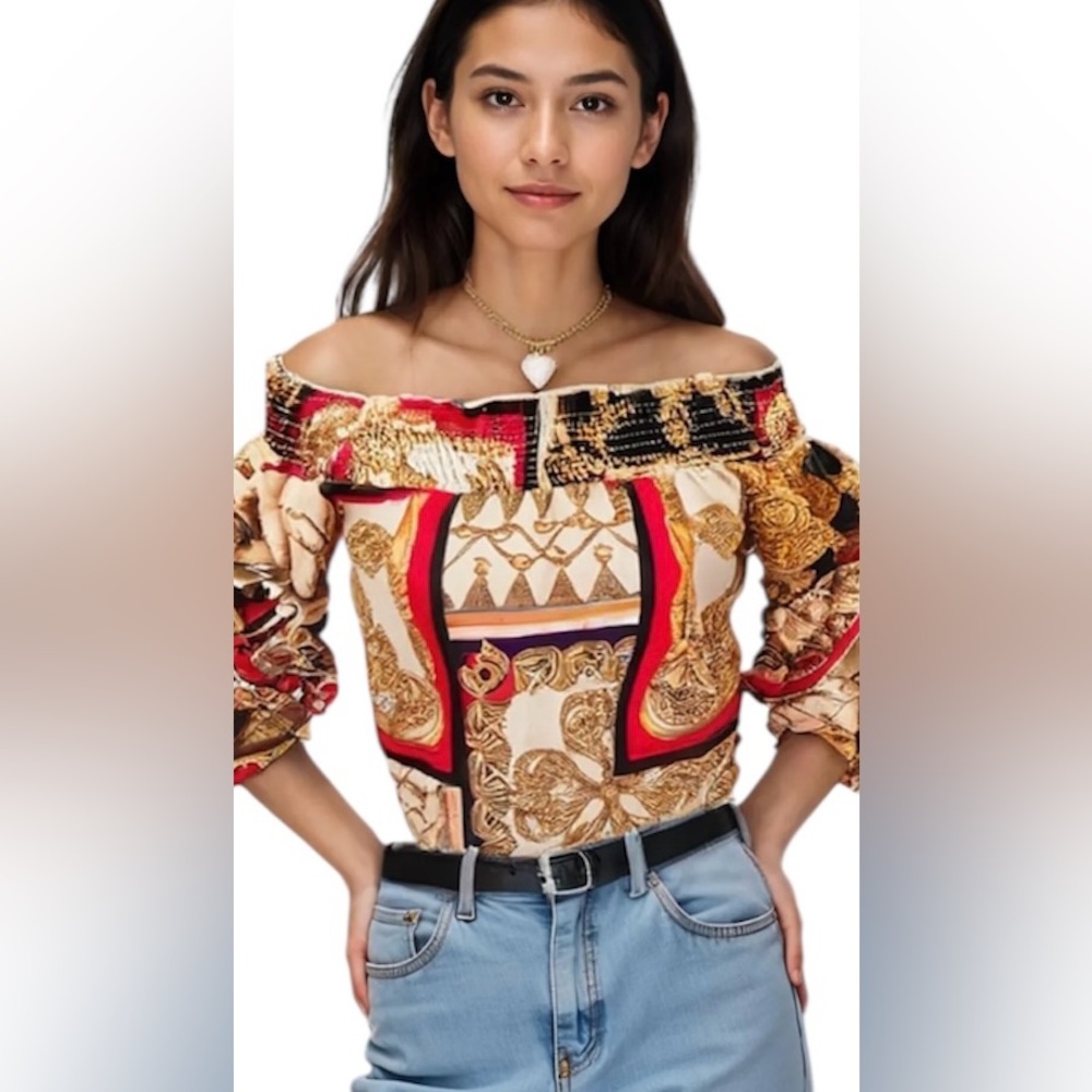 NWT Wanderlust Cotton-Poly Blouse, Sz S